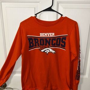 Majestic Mens Orange Denver Broncos Long Sleeve Tee